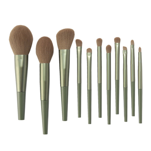 11pcs Makeup Brushes Sets Tools Cosmetic Powder Contour Blush Lip - Shoptastic