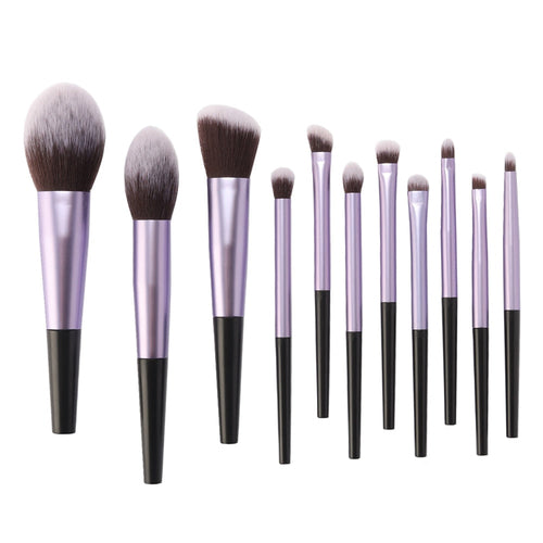 11pcs Makeup Brushes Sets Tools Cosmetic Powder Contour Blush Lip - Shoptastic