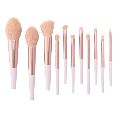 11pcs Makeup Brushes Sets Tools Cosmetic Powder Contour Blush Lip - Shoptastic