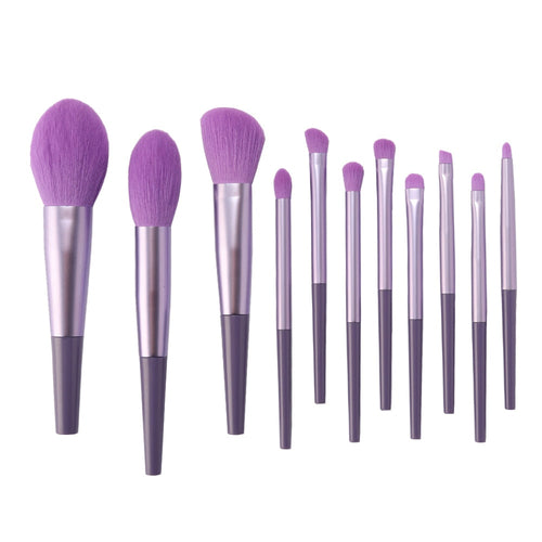 11pcs Makeup Brushes Sets Tools Cosmetic Powder Contour Blush Lip - Shoptastic