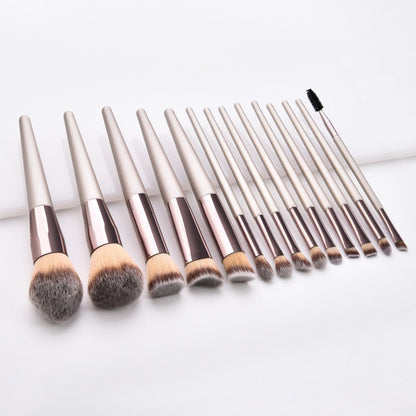 14pcs Fashionable Brushes Contour Blush Makeup Professional Foundation - Shoptastic