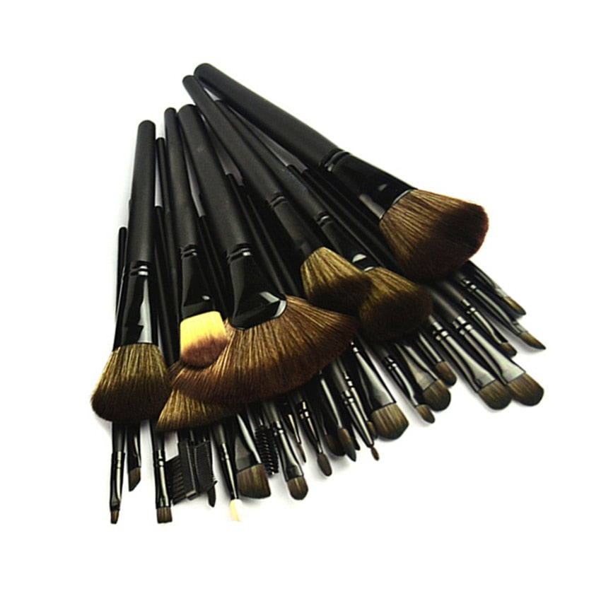 Black makeup Brush set 