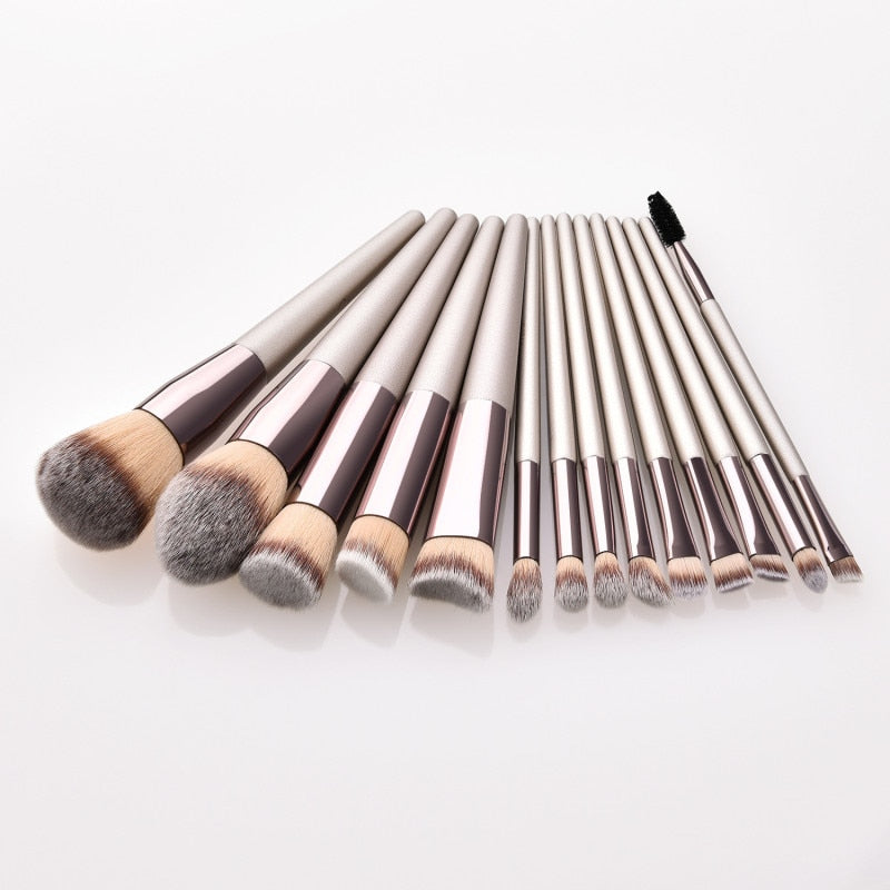 14pcs Fashionable Brushes Contour Blush Makeup Professional Foundation - Shoptastic