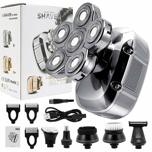 6 in 1 Multifunction Electric Shaver Wet Dry Use Trimmer - Shoptastic