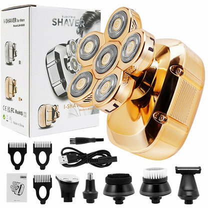 6 in 1 Multifunction Electric Shaver Wet Dry Use Trimmer - Shoptastic