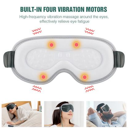 3D Heated Eye Mask Electric Portable Eye Massager Blindfold USB - Shoptastic