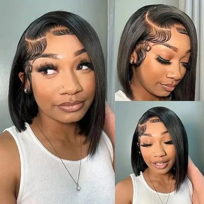 straight Bob Wig 13x4 Lace Front Human Hair Wig