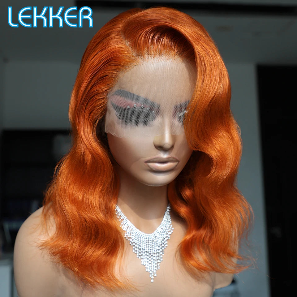 Orange Colored Wave Wig