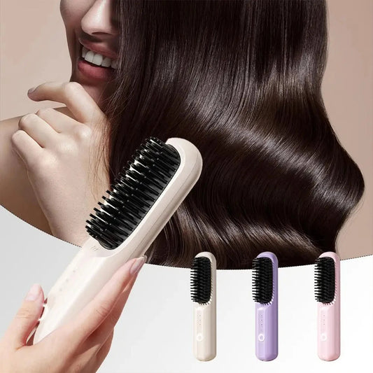 Cordless Straightener Straight Hair Brush Women's Thermal Ion - Shoptastic